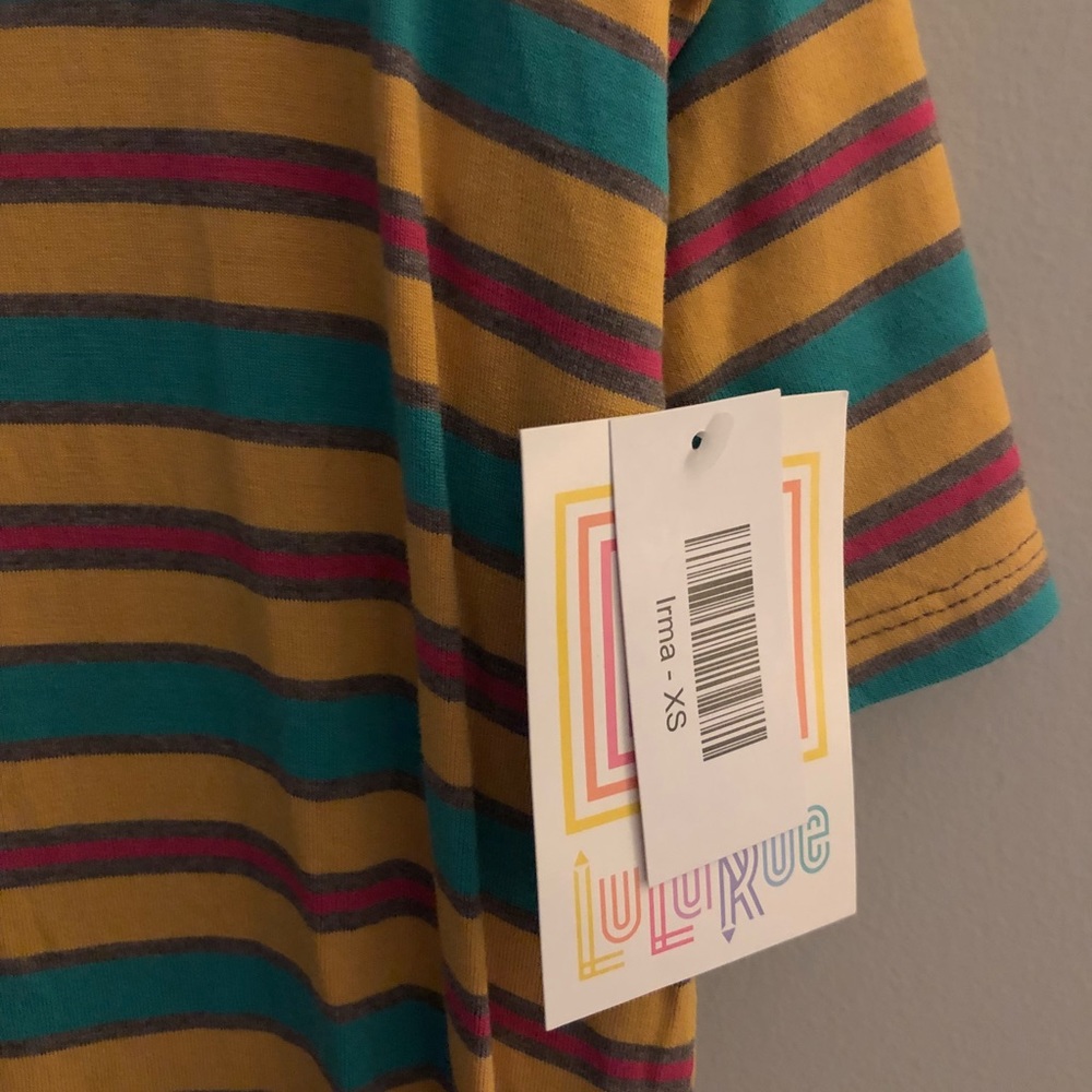 LULAROE Striped Irma XS Tunic NWT - Picture 3 of 5